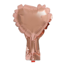 Folieballon Liefde hart rosé goud (12 cm)