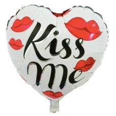 Folieballon Liefde/Viering Valentijn hart Kiss me Folieballon Liefde/Viering Valentijn hart Kiss me