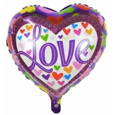 Folieballon Liefde/Viering Valentijn hart paars