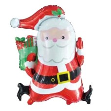 Folieballon Viering Kerstman met rugzak (70 x 55 cm)