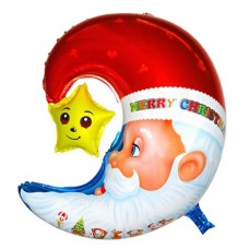 Folieballon Viering Kerstman maan (60 cm)