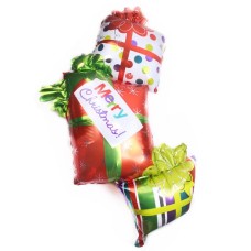 Folieballon Viering Kerst Cadeau's (110 cm)