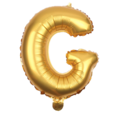 Folieballon letter G goud (37 cm)