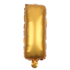 Folieballon letter I goud (37 cm)