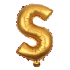Folieballon letter S goud (37 cm)