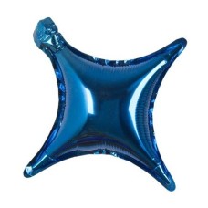 Folieballon Lucht en heelal Ster blauw (4 punt) 20 cm