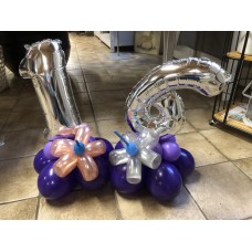 Tafeldecoratie Viering Verjaardag Leeftijd 16 jaar op voet