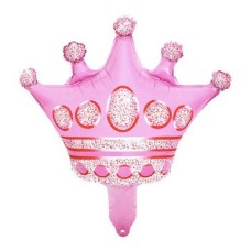 Folieballon Viering Koningsdag Kroon roze (30 cm)