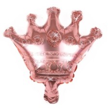 Folieballon Viering Koningsdag Kroon rosé goud (25 cm)