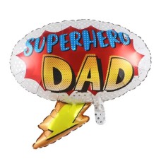 Folieballon Viering Vaderdag "Worlds best Superhero Dad" (55 cm)