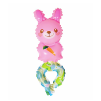 Folieballon Dieren Konijn roze pols armband (20 cm) Folieballon Dieren Konijn roze pols armband (20 cm)