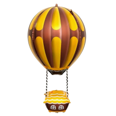 Folieballon Voertuigen Luchtballon bruin/geel 75 cm)