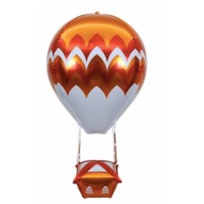 Folieballon Voertuigen Luchtballon oranje/wit (80 cm)