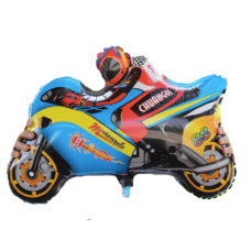 Folieballon Voertuigen Motor blauw (60 x 40 cm)