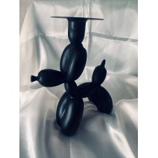 Hebbedingetjes Beeldje Ballonnenhondje kandelaar Zwart