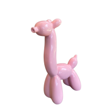 Hebbedingetjes Beeldje ballonnen Giraffe klein (pastel roze)
