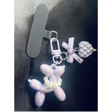 Hebbedingetjes Sleutelhanger Ballonnenhondje luxe (lila)