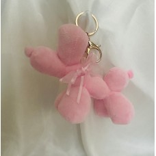 Hebbedingetjes Sleutelhanger Ballonnenhondje pluche (roze)