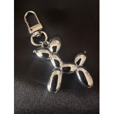 Hebbedingetjes sleutelhanger ballonnenhondje zilver