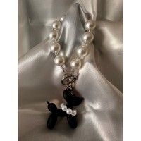 Hebbedingetjes Telefoonkoord Ballonnenhondje luxe (zwart)