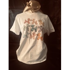 Hebbedingetjes T-Shirt - Ballonnenhondjes wit (L)
