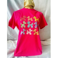 Hebbedingetjes T-Shirt - Ballonnenhondjes fuchsia (M)