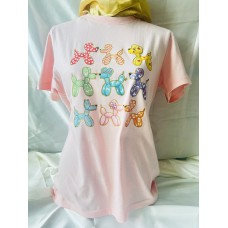 Hebbedingetjes T-Shirt - Ballonnenhondjes roze (M)