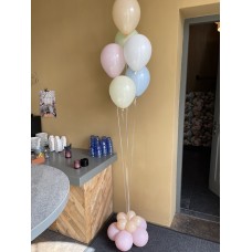 Helium Tros ballonnen pastel tinten (6 stuks)