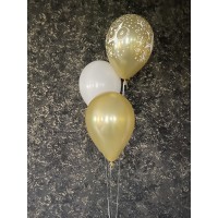 Helium Tros latex ballonnen met 50 cijferballon en voet