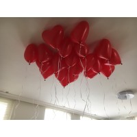 Helium latex ballon Hart incl. lint (40 cm) 