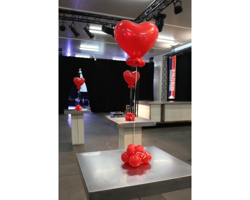Hart met helium en ballonvoet
