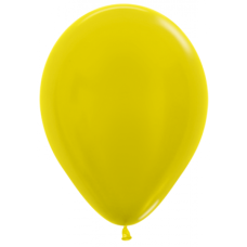 Latex ballon Sempertex 12 inch Metallic Yellow (10 stuks)