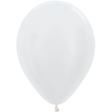 Latex ballon Sempertex 12 inch Pearl/Satin White (10 stuks)