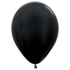 Latex ballon Sempertex 12 inch Metallic Black (10 stuks)