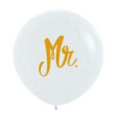 Latex ballon Trouwen/huwelijk "Mr." topballon (61 cm)