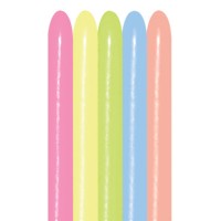  Vouwballon Sempertex Mix 260S Neon (100 stuks)