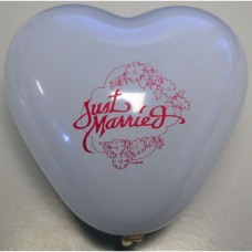 Latex ballon Trouwen/huwelijk "Just Married" Hart (30 cm) Latex ballon Trouwen/huwelijk "Just Married" Hart (30 cm)