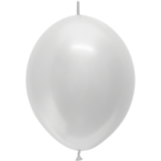 Latex ballon Sempertex Link o' loons (LOL) 12 inch Satin Silver ( 1 stuks)