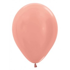 Latex ballon Sempertex 5 inch Metallic Rosegold (10 stuks)