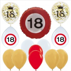 Party Set Viering Verjaardag 18 jaar stopbord
