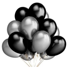 Party Set Kleuren Zwart/zilver 