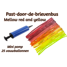 Workshop Set Past-door-de-brievenbus "Mellow Red and Yellow" (25 stuks)